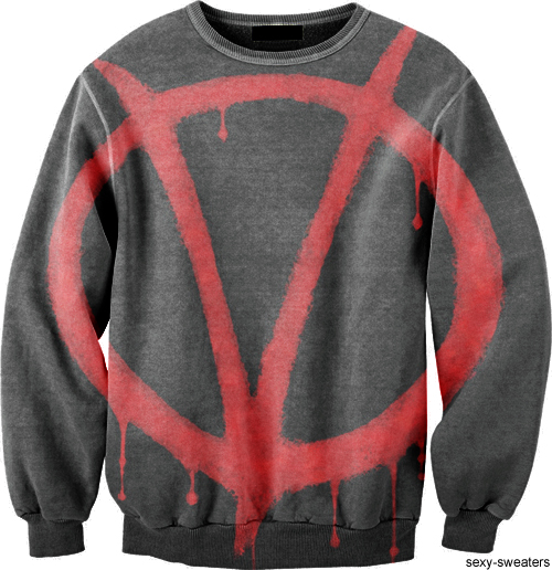 custom sweater V for Vendetta design