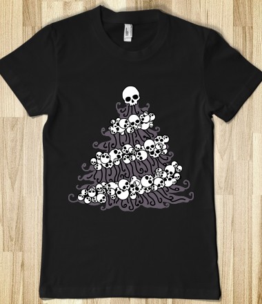 Christmas Tree T-shirt Custom Design skull
