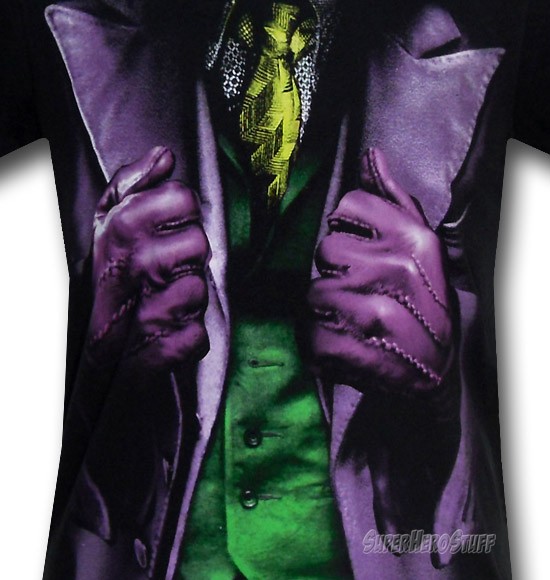 Joker Dark Knight Movie Costume T-Shirt custom design