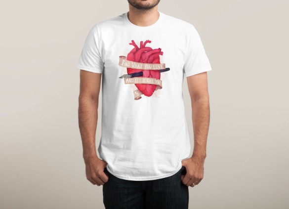 FIND WHAT YOU LOVE T-shirt Design by MidnightCoffee man