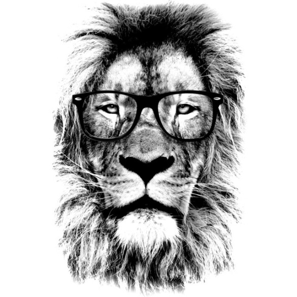 The king lion of the library T-shirt Design by Mitxeldotcom design