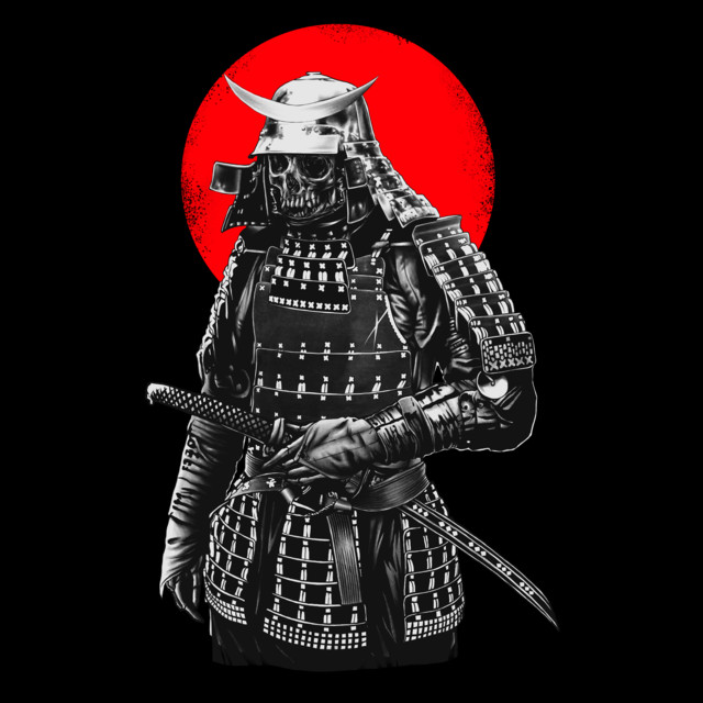 Samurai warrior T-shirt Design by barmalizer design