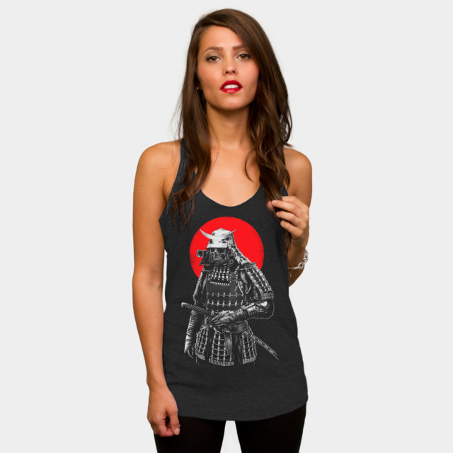 Samurai warrior T-shirt Design by barmalizer woman t-shirt
