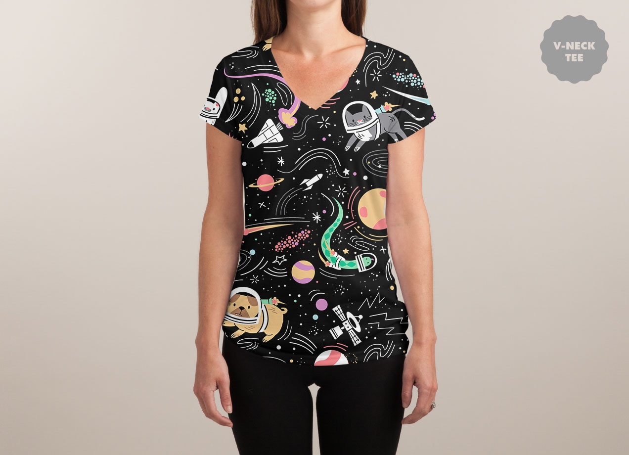 SPACE PETS T-shirt Design by Daniel Stevens woman