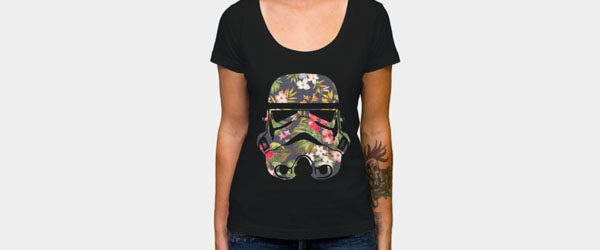 Tropical Stormtrooper T-shirt Design by StarWars woman main