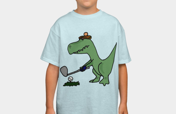 golf dinosaur shirt