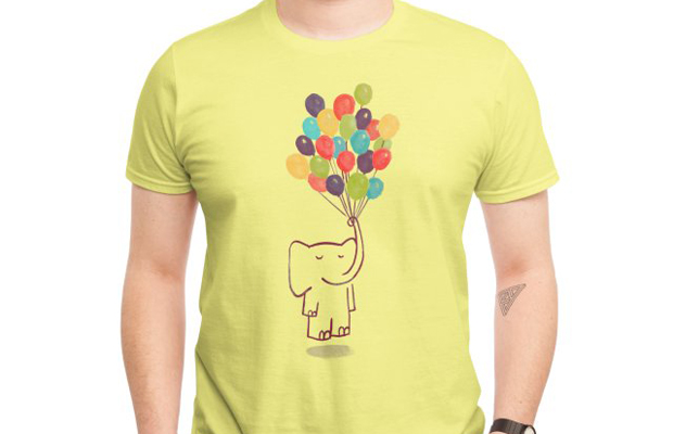 Elephant on balloon t-shirt design - Fancy T-shirts