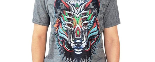 Psychedelic Wolf t-shirt design
