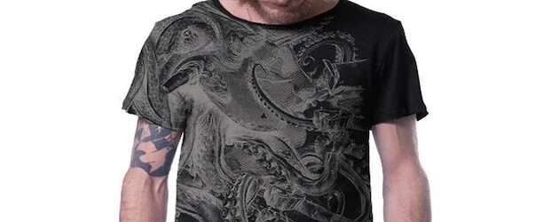 David vs Kraken Octopus t-shirt design