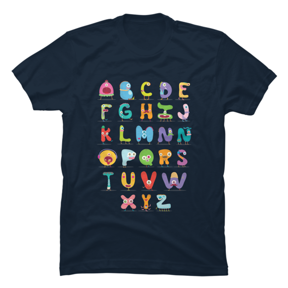 Monster Alphabet t-shirt design