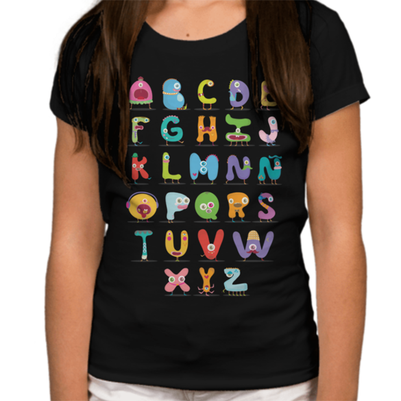 Monster Alphabet t-shirt design