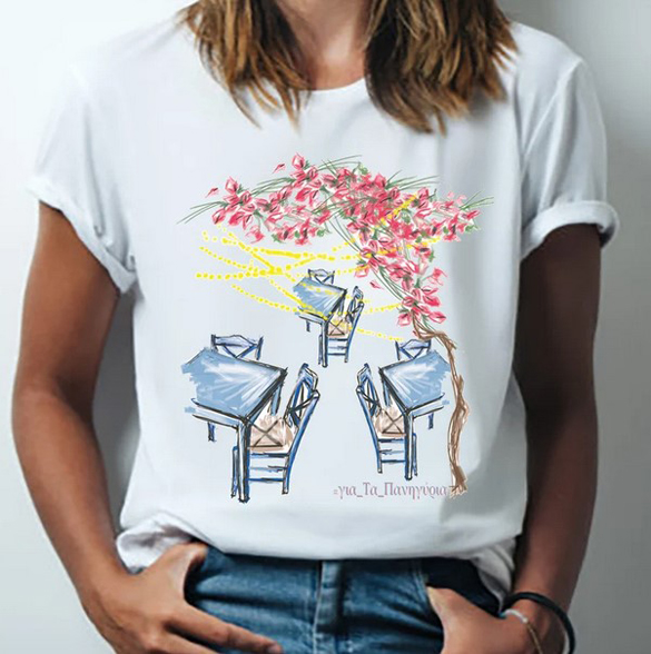 Greek island t-shirt design