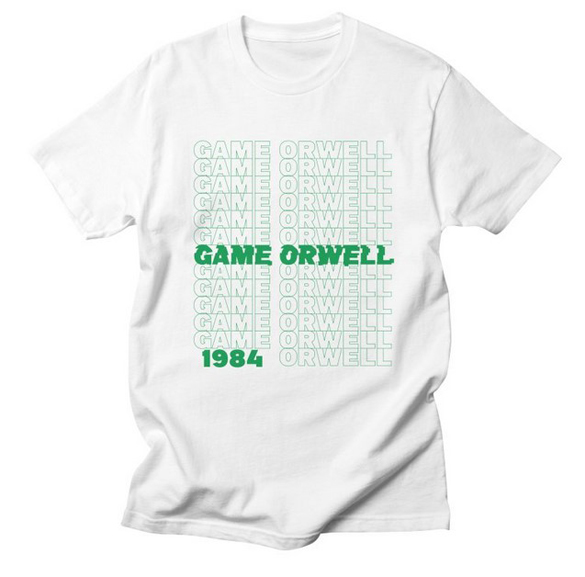 Game Over - Orwell 1984 Green t-shirt design