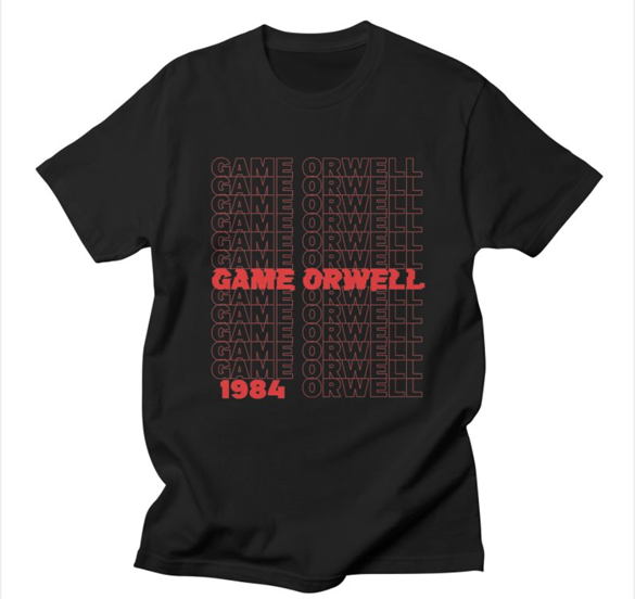 Game Over - Orwell 1984 Red t-shirt design