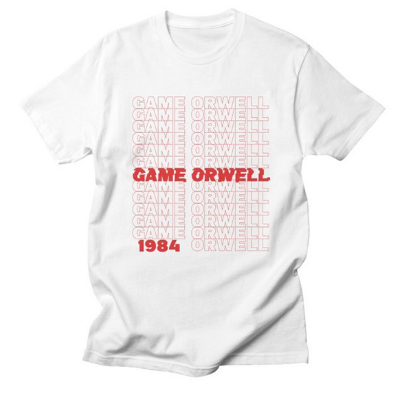Game Over - Orwell 1984 Red t-shirt design