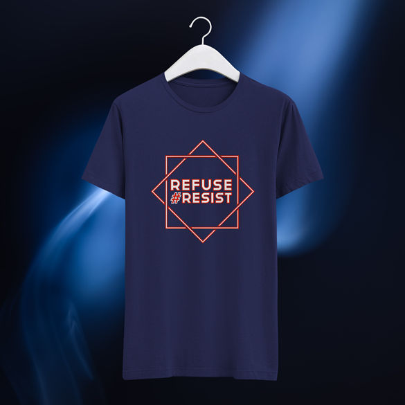 Refuse Hashtag Resist t-shirt design