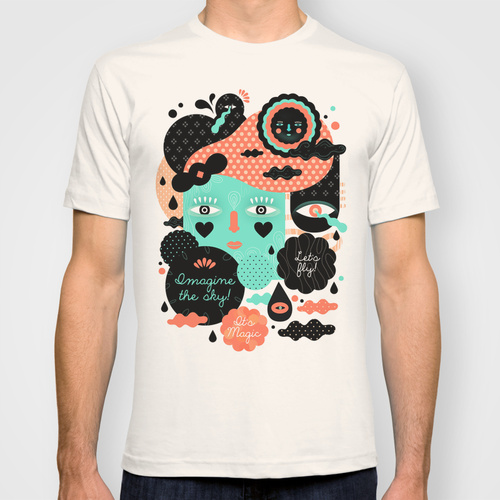 Imagine the sky custom t-shirt design by Muxxi