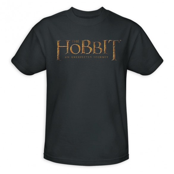 The Hobbit An Unexpected Journey Logo Charcoal Tee official t-shirt design