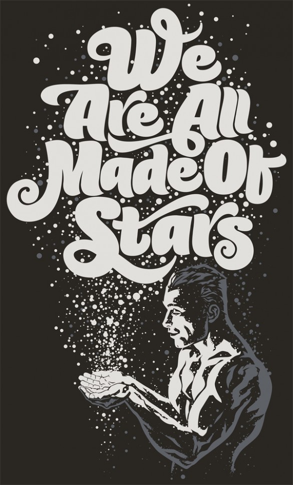 We Are All Made Of Stars custom tee design by Rubens Scarelli