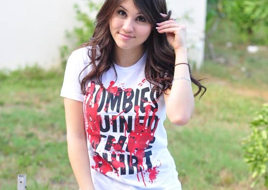 Zombies Ruined This Shirt type blood Halloween T-Shirt custom design