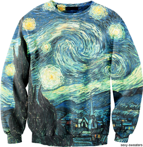 custom sweater Van Gogh Night Visions design