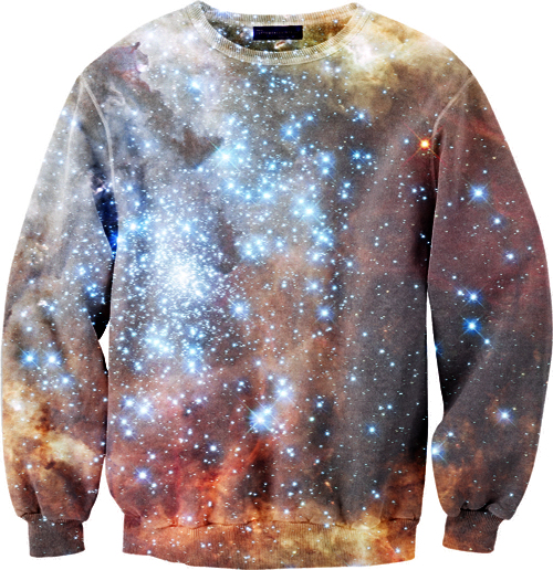 custom sweater galaxy stars design