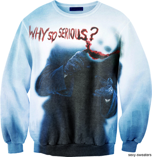 custom sweater joker why so serious design