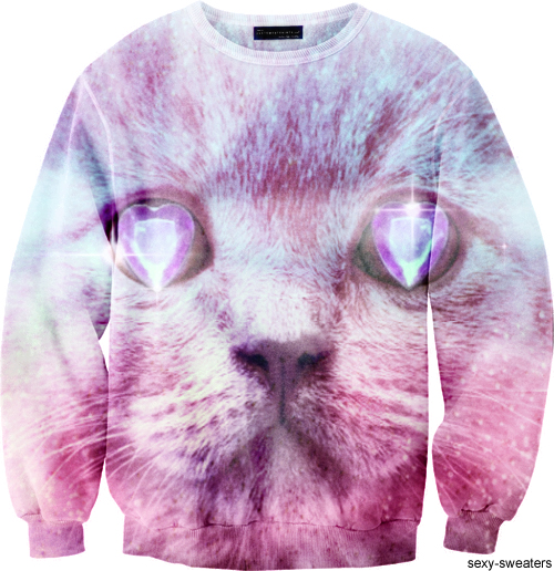 custom sweater kitty cat design
