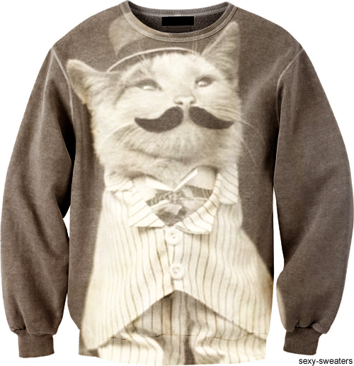 custom sweater mister cat design