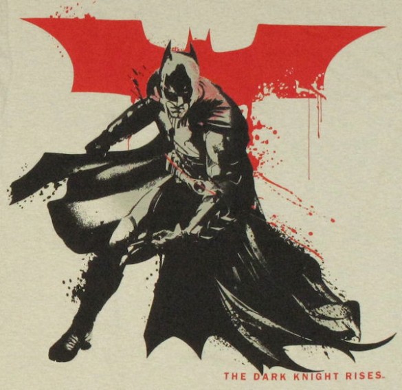 Batman Dark Knight Rises Stenciled T Shirt