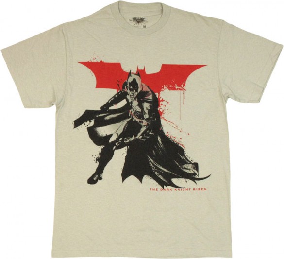 Batman Dark Knight Rises Stenciled splatter paint T Shirt