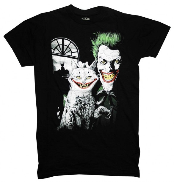 Batman The Joker Cheshire Cat DC Comics Superhero Adult T-Shirt tee custom design