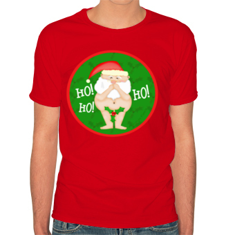 Christmas Naughty Santa Custom T-shirt Design