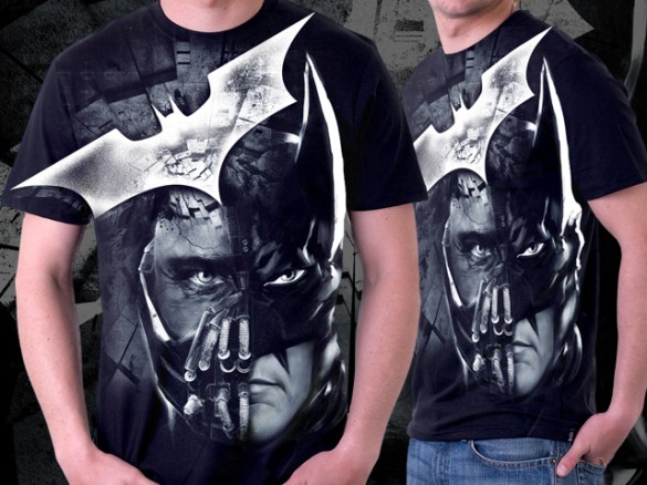 Batman Bane The Dark Knight Rises - Face Off by roguestudios custom t-shirt design
