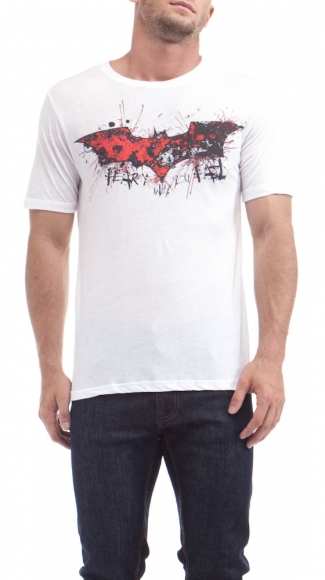 Fear is Why U Fail, White Batman Dark Knight logo custom t-shirt design