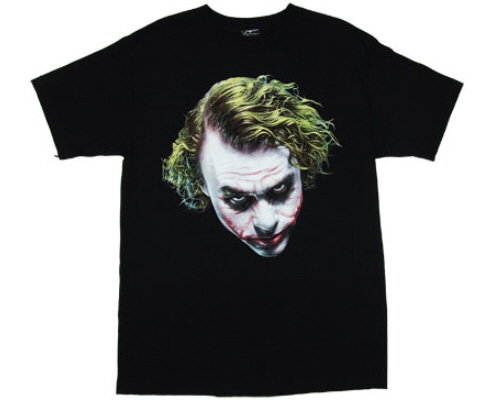 Heath Ledger The Joker Batman the Dark Knight t-shirts tee custom design