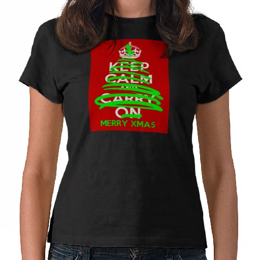 KEEP CALM Christmas Tree Grafitti T-shirts Design