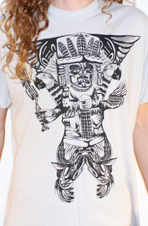 Mayan statue custom t-shirt design