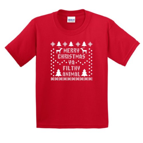 Merry Christmas Ya Filthy Animal Custom T-shirt Design