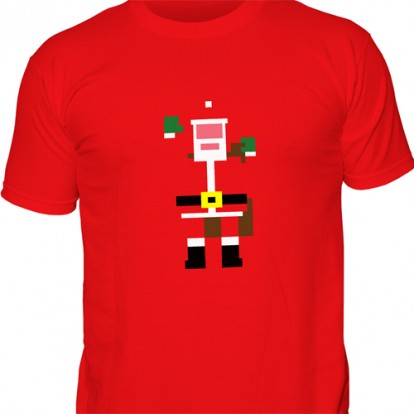 Red Retro Santa Custom T-shirt Design