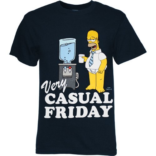 SIMPSONS CASUAL FRIDAY Navy Blue Tee t-shirt design
