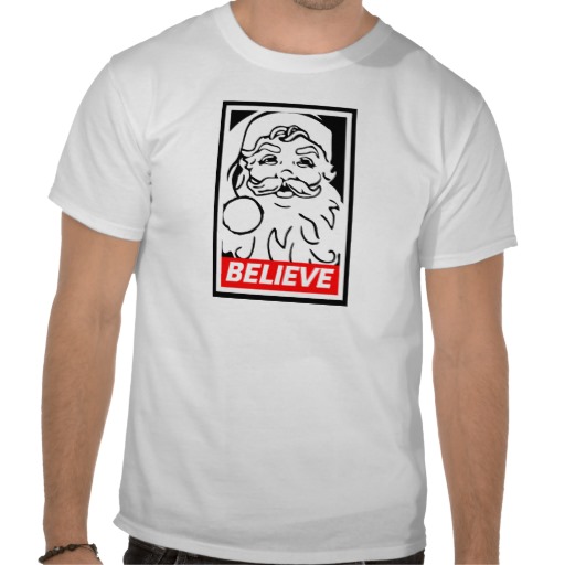 Santa Believe Custom T-shirt Design