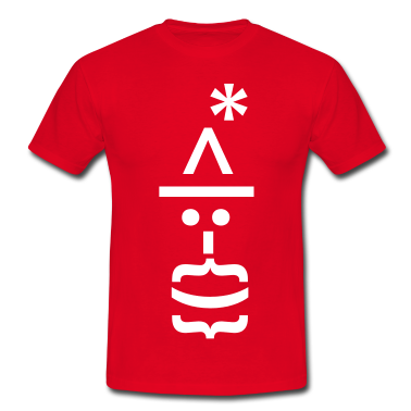 Santa with Beard Text Emoticon T-Shirts
