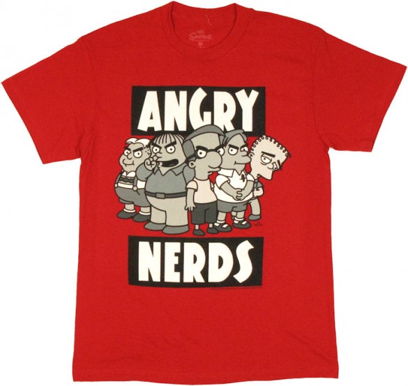 Simpsons Angry Nerds T Shirt