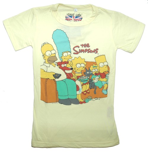 Simpsons Family Shot T-Shirt Tee design