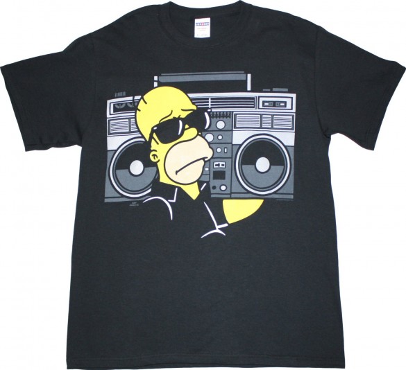 Simpsons Homer Boombox Men's T-Shirt design