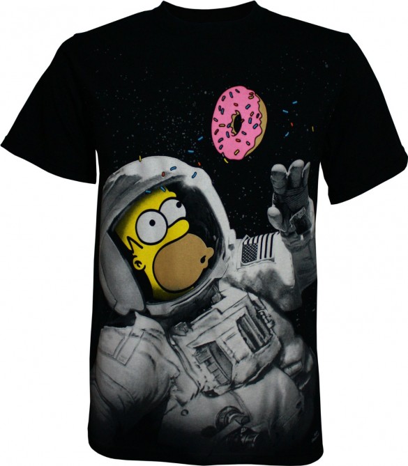 Simpsons Homer In Space Men's T-Shirt