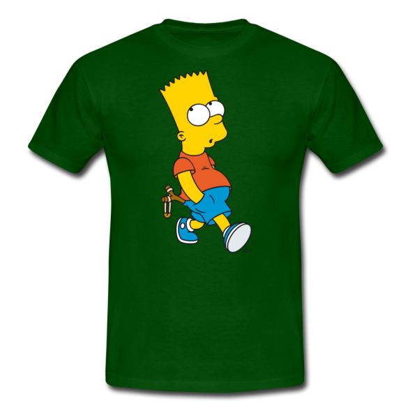 Simpsons T-Shirt Design Bart With Slingshot