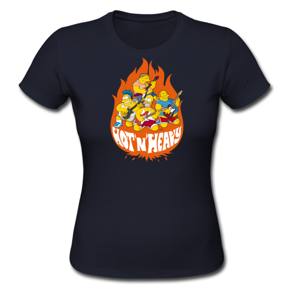 Simpsons T-Shirt Design Hot Heavy Rock Band