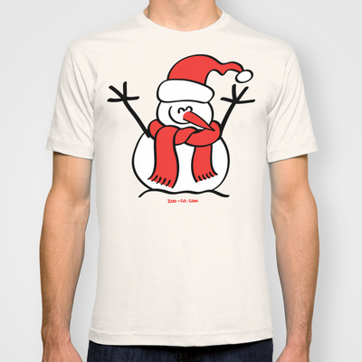 Snowman Fitted T-shirt custom design